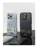 WAKCAS Iridescent Stripes Design Magnetic Apple iPhone Case