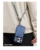 WAKCAS Denim Card Wallet Apple iPhone Case