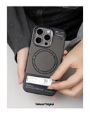 WAKCAS Ti Label Design Magnetic Stand Apple iPhone Case