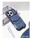 WAKCAS Denim Card Wallet Apple iPhone Case