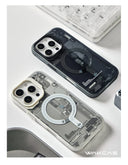 WAKCAS Frosted Circuit Design Magnetic Apple iPhone Case